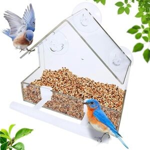 Bird Feeder Bird House for Outdoor Window Wild Birds, Cardinal, Bluebird